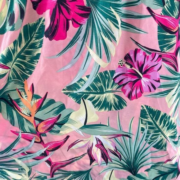 RMLA Girls Pink Tropical Floral Off Shoulder With Straps Maxi Dress Size 10 - Picture 10 of 13